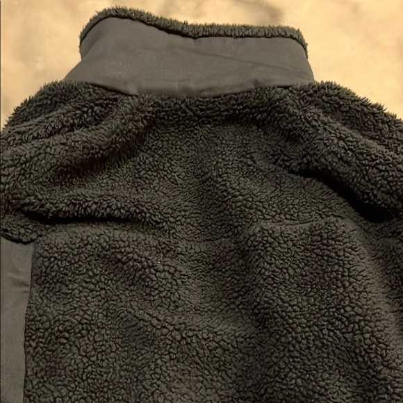 Black Teddy Jacket Plush Fleece Stand-Up Collar - Picture 5 of 9